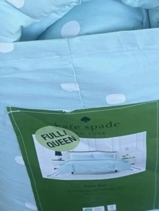 kate spade Light Blue with White Polka Dot Comforter Set - Picture 2 of 4